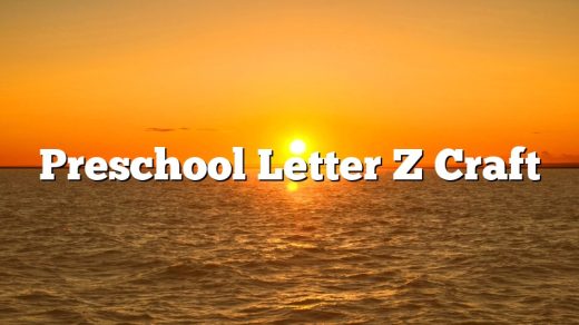 Preschool Letter Z Craft