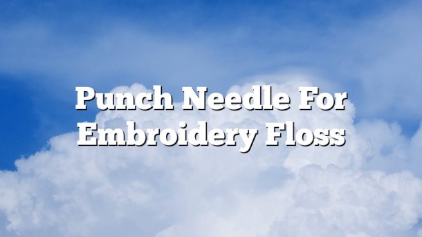 Punch Needle For Embroidery Floss