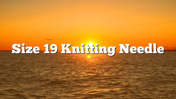 Size 19 Knitting Needle