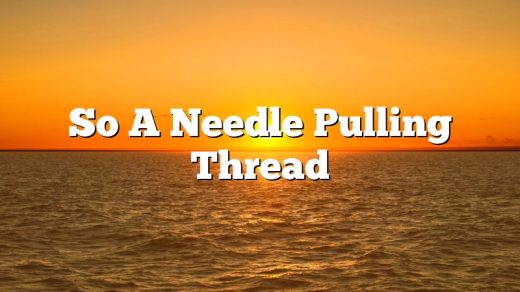 So A Needle Pulling Thread