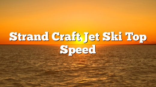 Strand Craft Jet Ski Top Speed