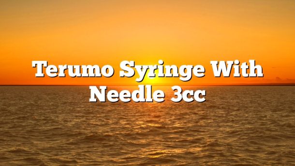 Terumo Syringe With Needle 3cc