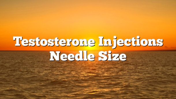 Testosterone Injections Needle Size