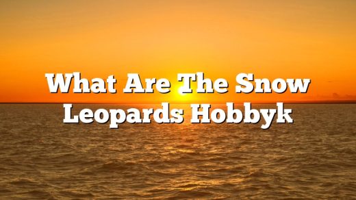 What Are The Snow Leopards Hobby]