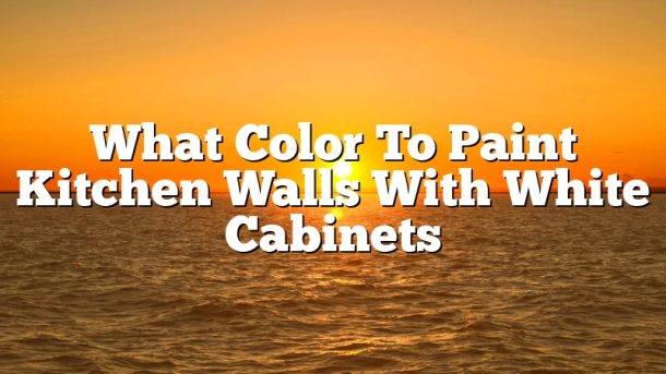 What Color To Paint Kitchen Walls With White Cabinets
