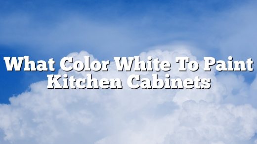 What Color White To Paint Kitchen Cabinets