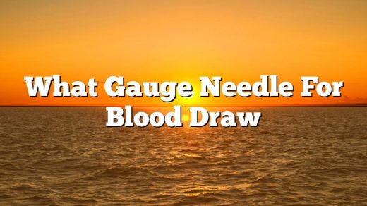What Gauge Needle For Blood Draw