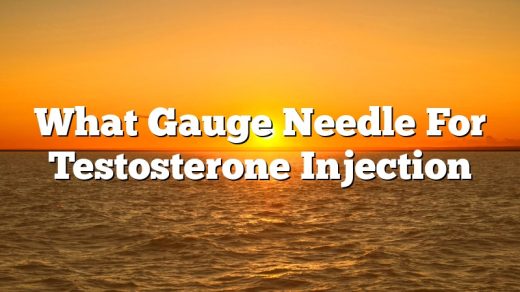 What Gauge Needle For Testosterone Injection