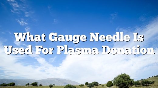 What Gauge Needle Is Used For Plasma Donation