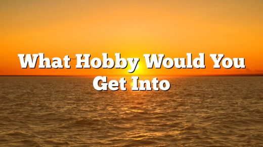 What Hobby Would You Get Into