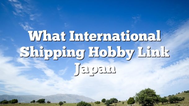 What International Shipping Hobby Link Japan