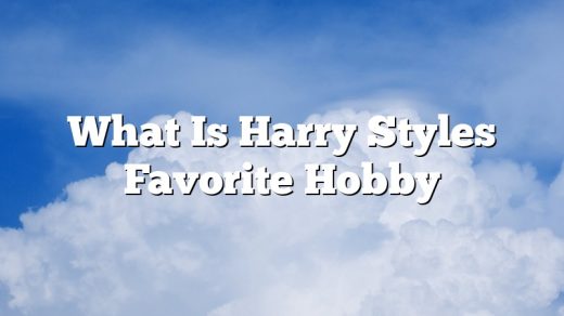 What Is Harry Styles Favorite Hobby