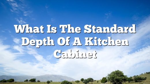 What Is The Standard Depth Of A Kitchen Cabinet