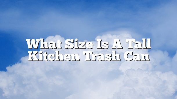 What Size Is A Tall Kitchen Trash Can