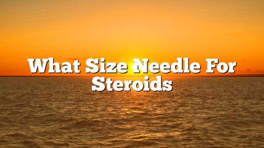 What Size Needle For Steroids
