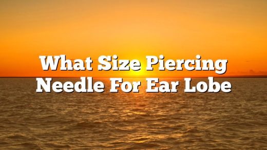 What Size Piercing Needle For Ear Lobe