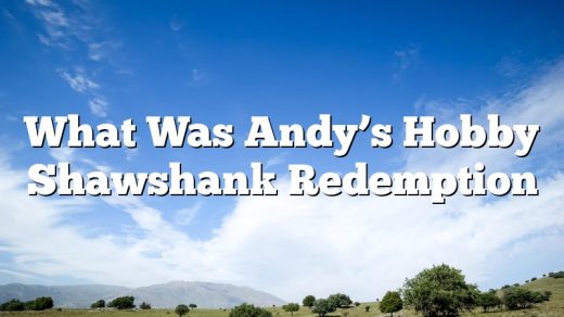 What Was Andy’s Hobby Shawshank Redemption