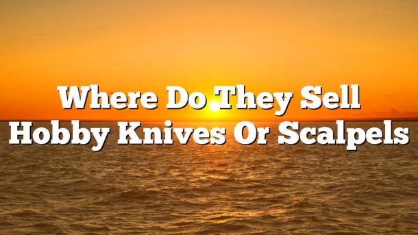 Where Do They Sell Hobby Knives Or Scalpels