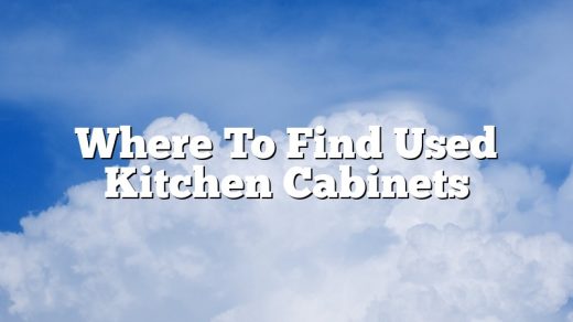 Where To Find Used Kitchen Cabinets