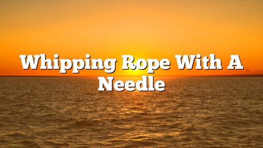 Whipping Rope With A Needle