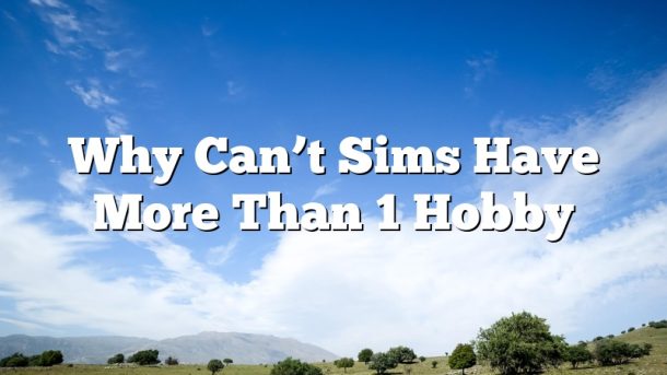 Why Can’t Sims Have More Than 1 Hobby