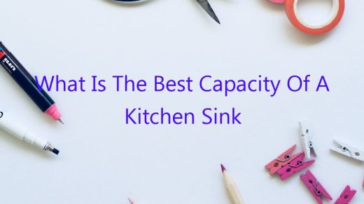 best estimate for capacity of a kitchen sink